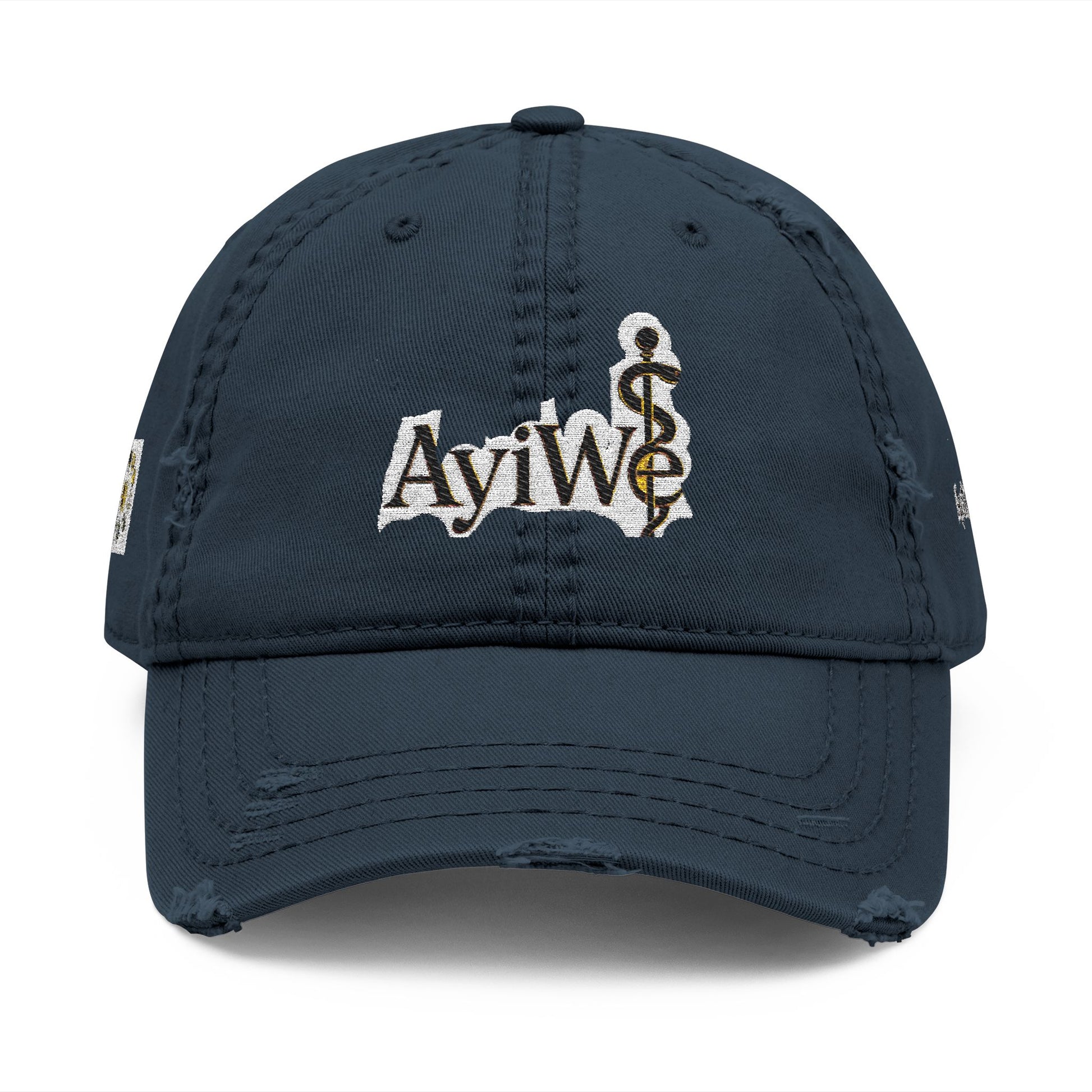 AB3 - AyiWé Distressed Dad Hat (Embroidery) - AyiWé Fashion & Style