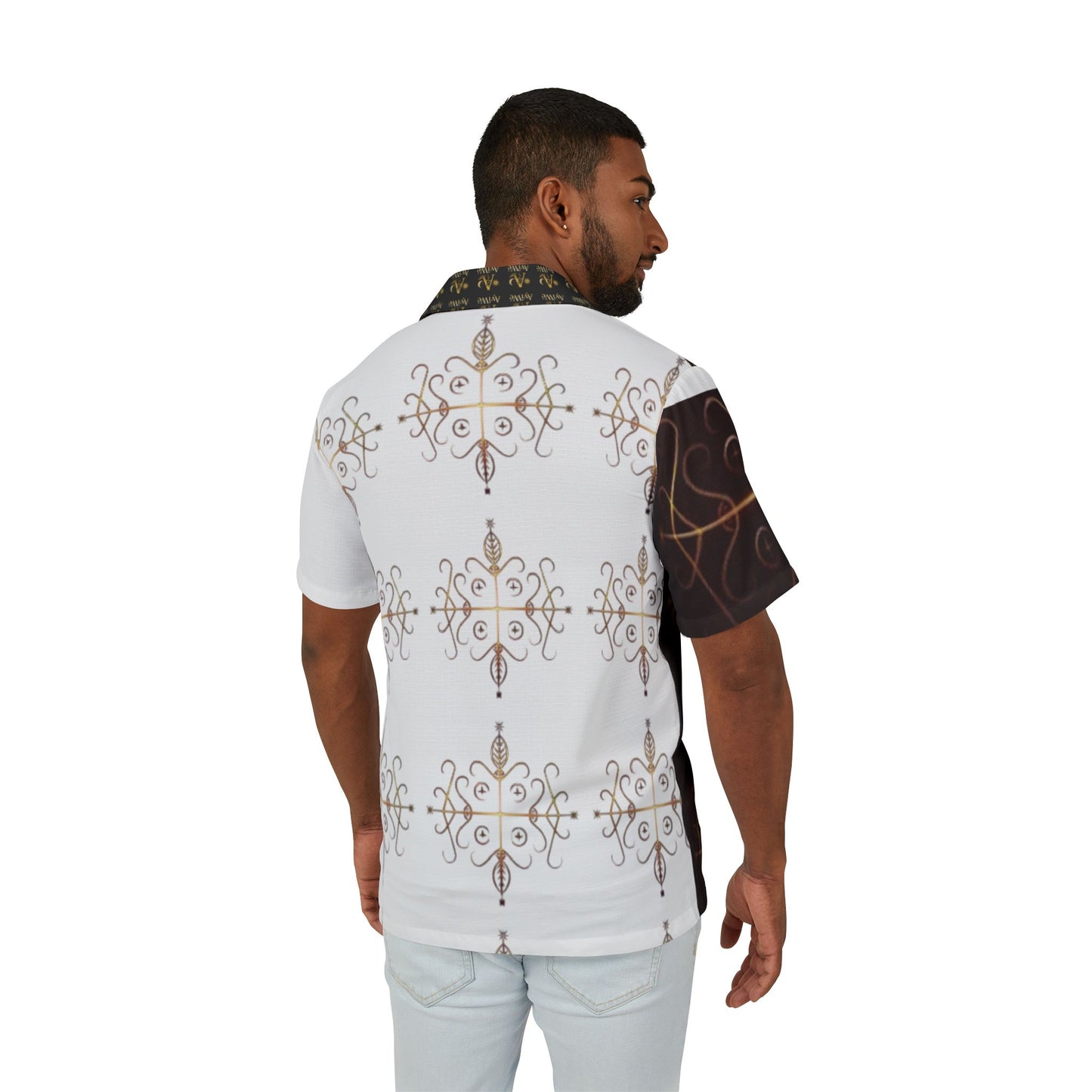 The04Kafou-Ayi Men's Hawaiian Camp Shirt (AOP). Powered by AyiWe FS
