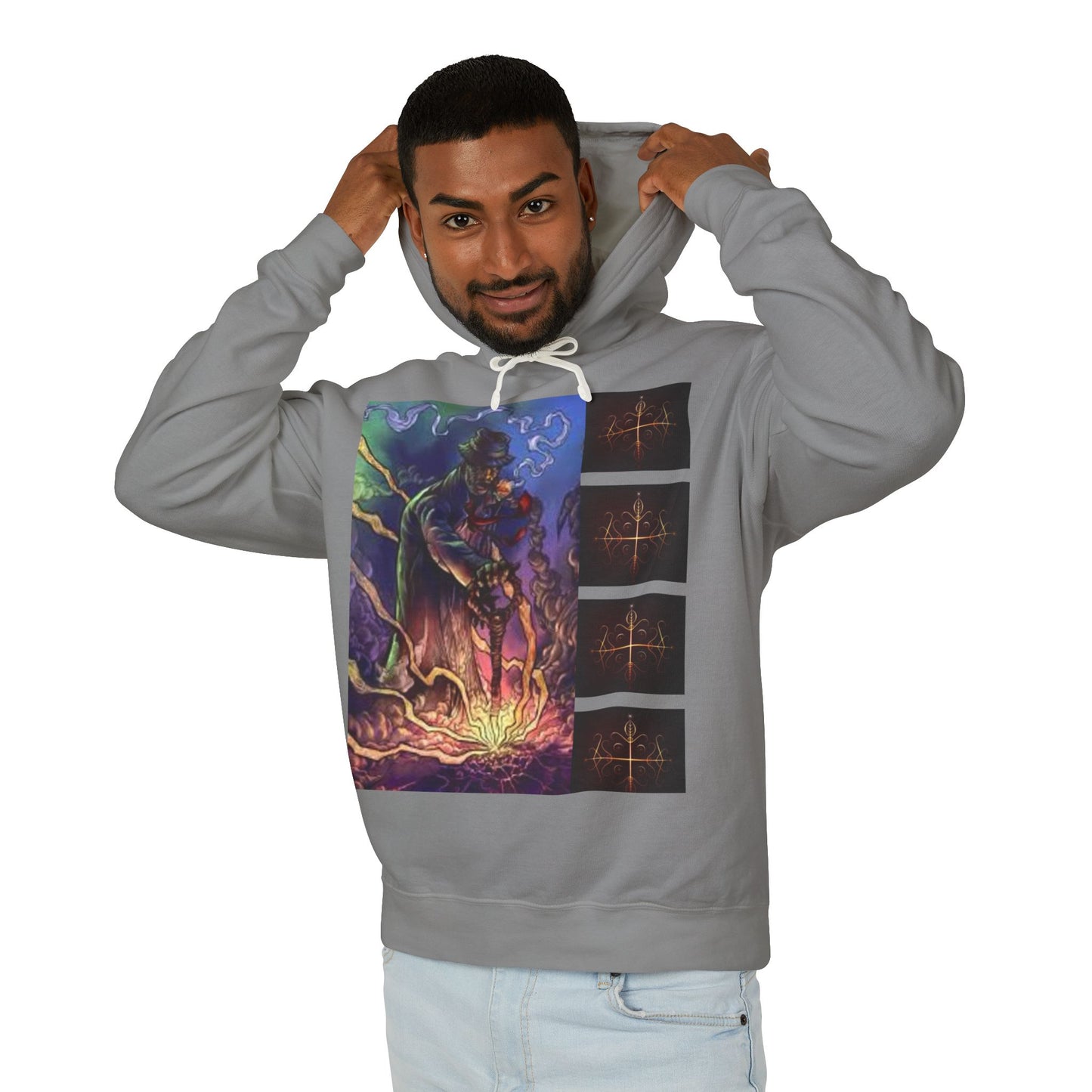 Ayi06 Unisex Lightweight Hooded Sweatshirt. Powered by AyiWe FS
