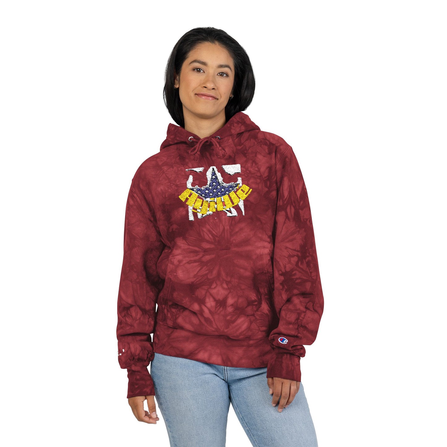 Unisex Champion Tie - Dye Hoodie (Embroidery) - AyiWé Fashion & Style