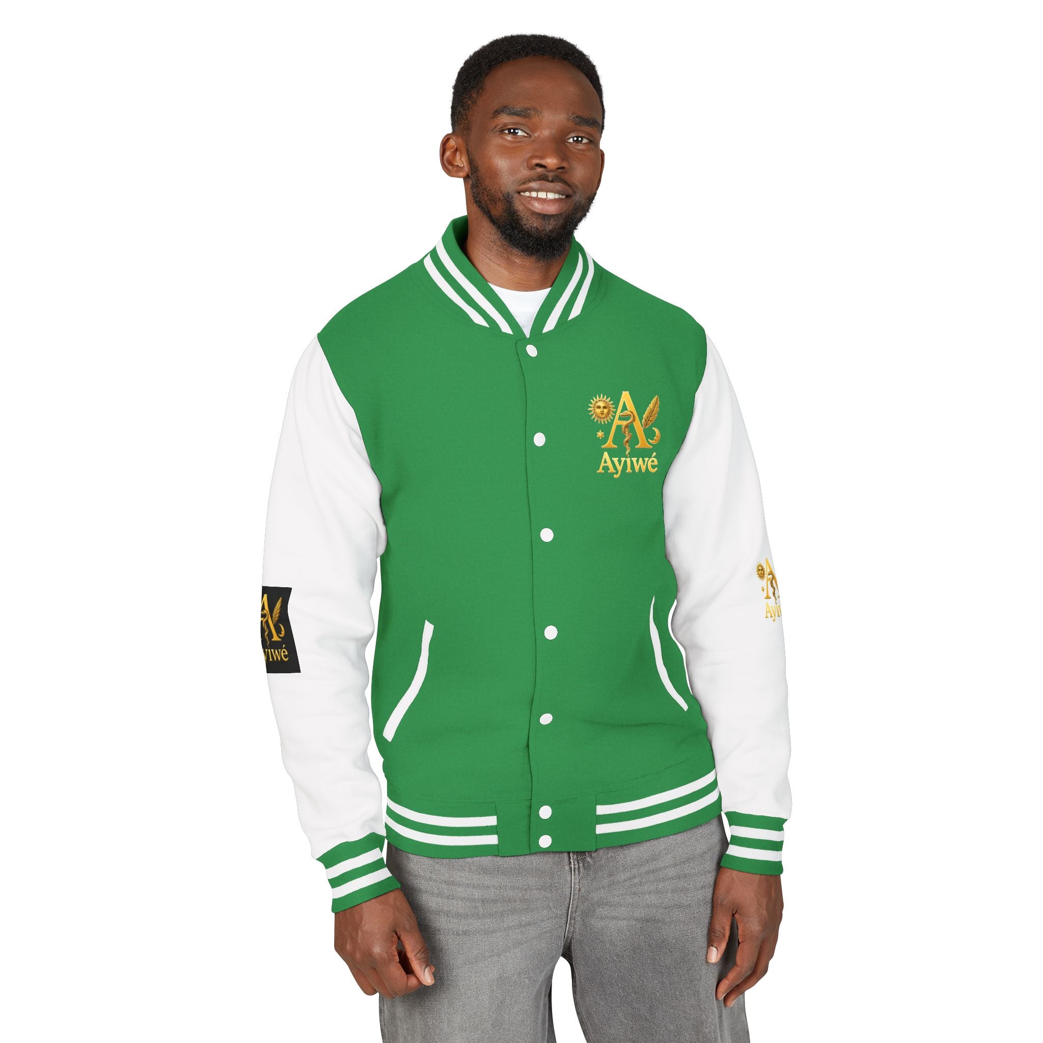 1-A High DegreAyiWé Unisex Heavyweight Letterman Jacket