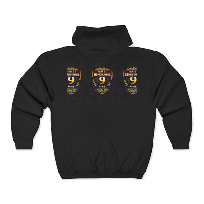 Ayiti18WC - 09G Unisex Heavy Blend™ Full Zip Hooded Sweatshirt by AyiWe F&S - AyiWé Fashion & Style