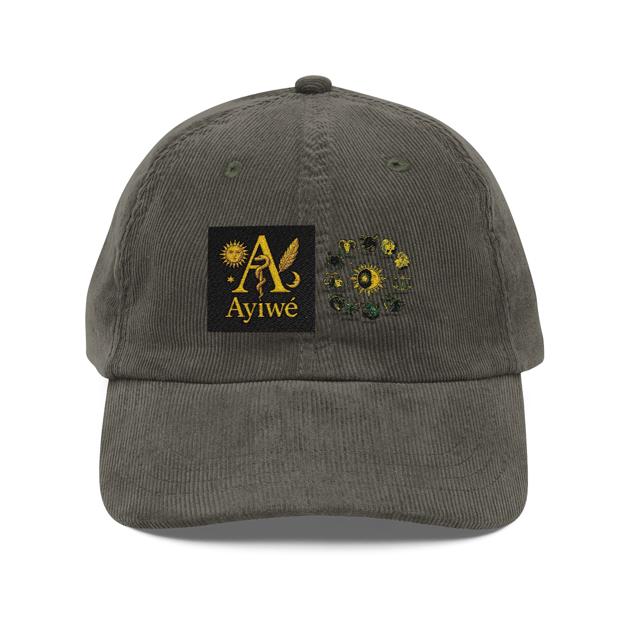12Sun-AyiWé Vintage Corduroy Cap (Embroidery)