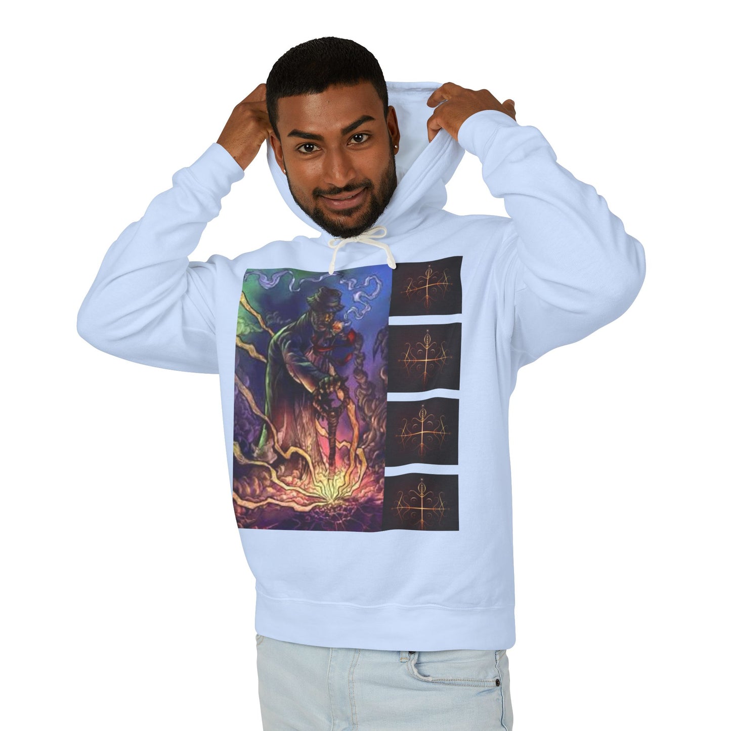 Ayi06 Unisex Lightweight Hooded Sweatshirt. Powered by AyiWe FS