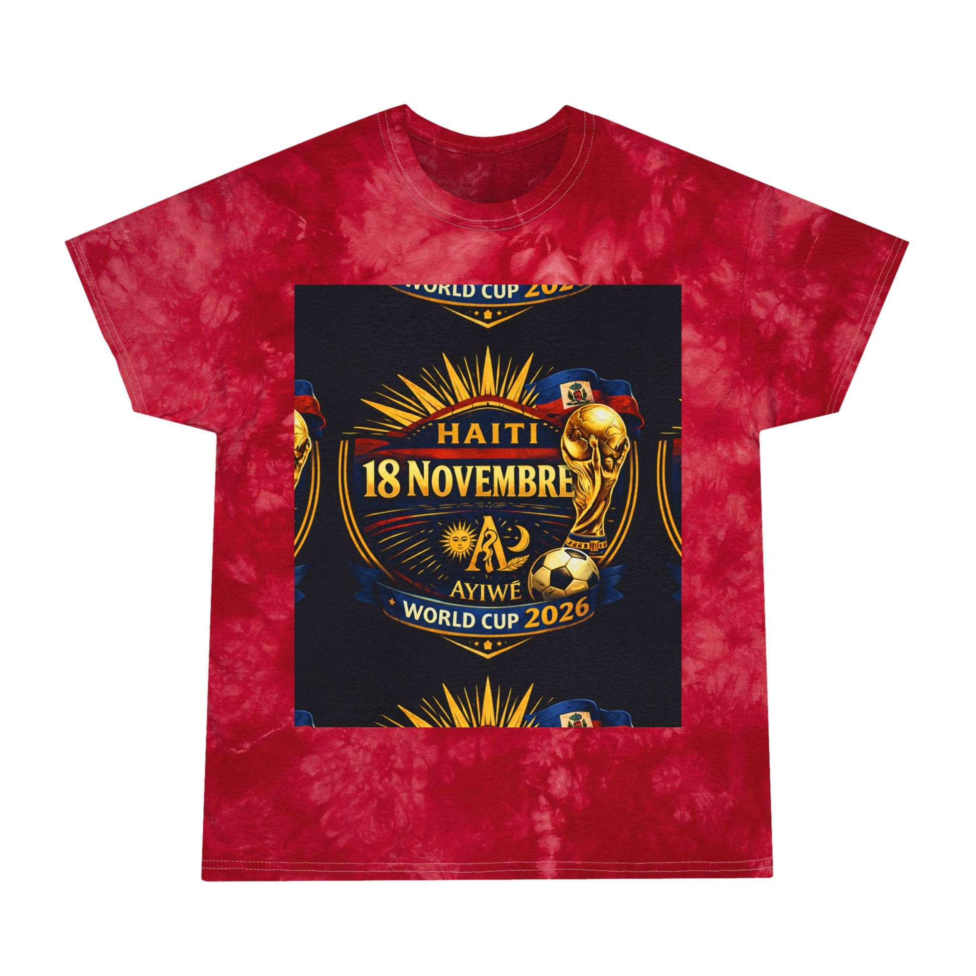 Ayiti18WC - Victoire WC 2026 Tie - Dye Tee, Crystal by AyiWe F&S by Ayiwe F&S - AyiWé Fashion & Style