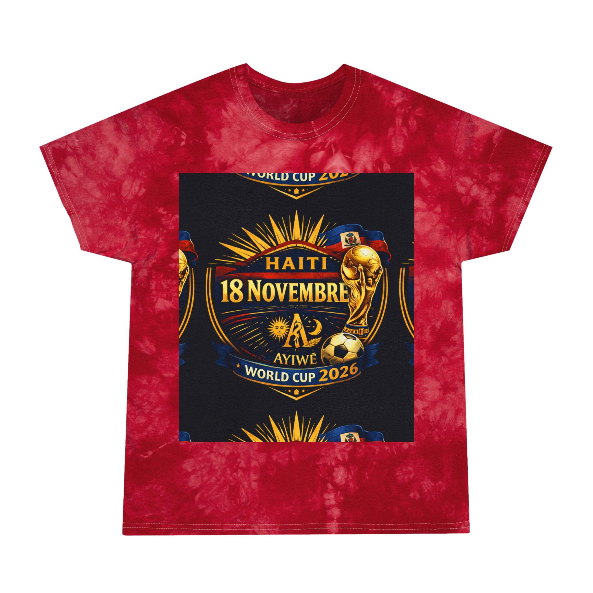 Ayiti18WC - Victoire WC 2026 Tie - Dye Tee, Crystal by AyiWe F&S by Ayiwe F&S - AyiWé Fashion & Style