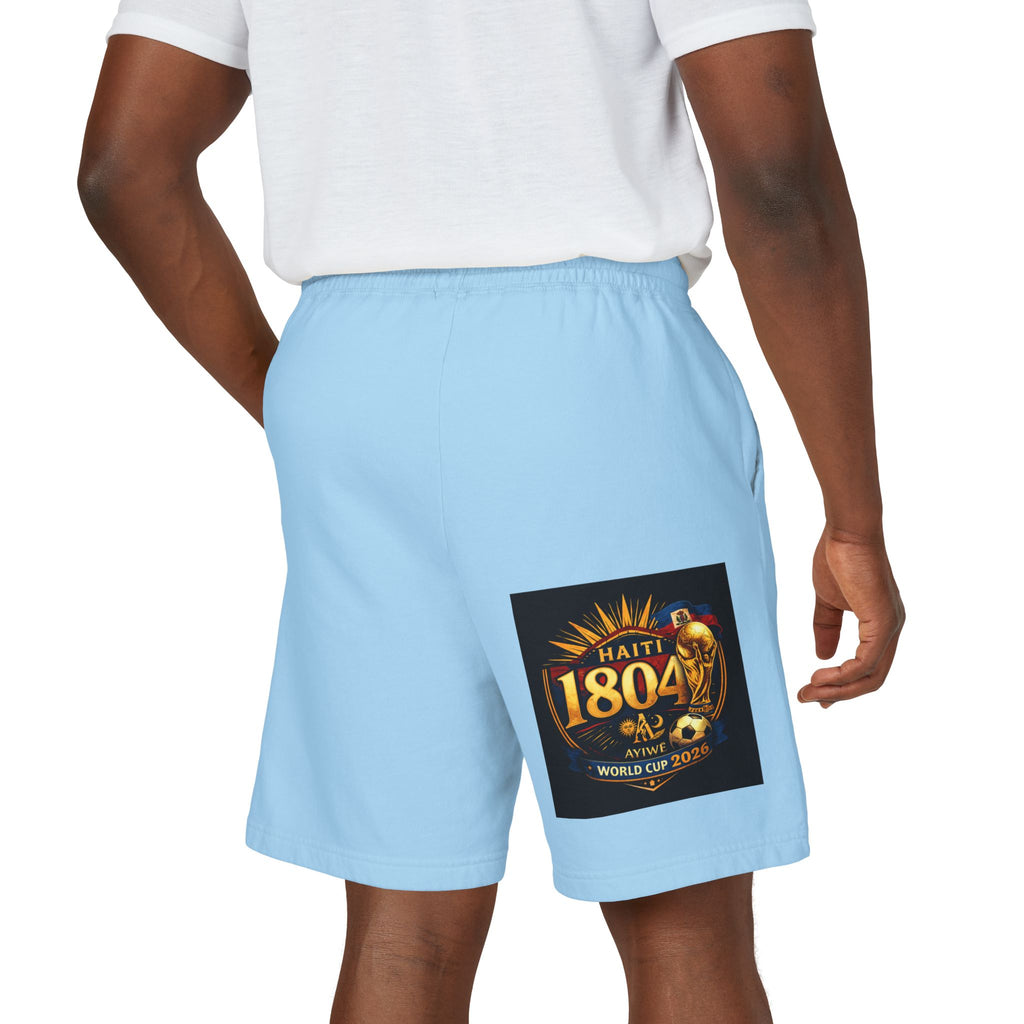 18Nov - world cup - Haiti Unisex Garment - Dyed Lightweight Fleece Sweat Shorts by AyiWe F&S - AyiWé Fashion & Style