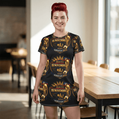 Ht - Marabou - WC2026 T-Shirt Dress (AOP) by AyiWe F&S - AyiWé Fashion & Style