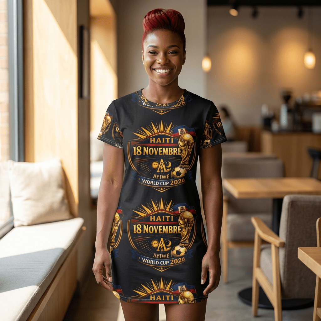 Ht - Marabou - WC2026 T-Shirt Dress (AOP) by AyiWe F&S - AyiWé Fashion & Style