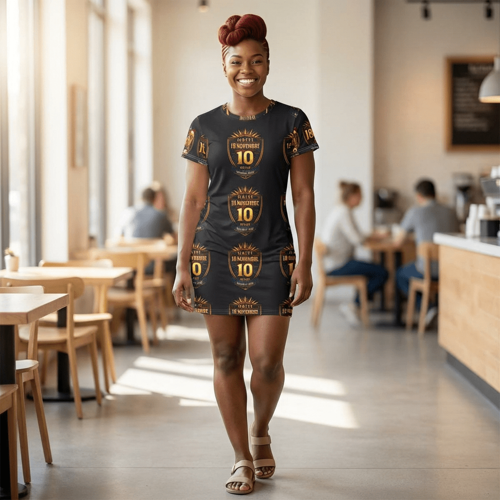 Ht - Marabou - WC2026 T-Shirt Dress (AOP) by AyiWe F&S - AyiWé Fashion & Style