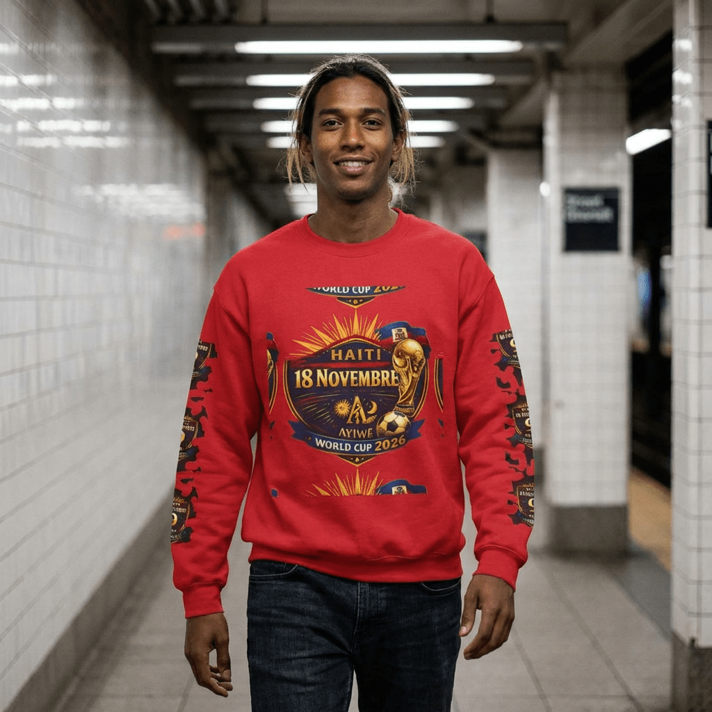 Ayiti18WC - Goal1 Unisex Heavy Blend™ Crewneck Sweatshirt by AyiWe F&S - AyiWé Fashion & Style