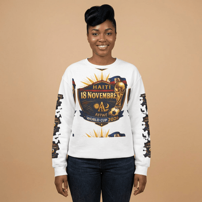 Ayiti18WC - Goal1 Unisex Heavy Blend™ Crewneck Sweatshirt by AyiWe F&S - AyiWé Fashion & Style