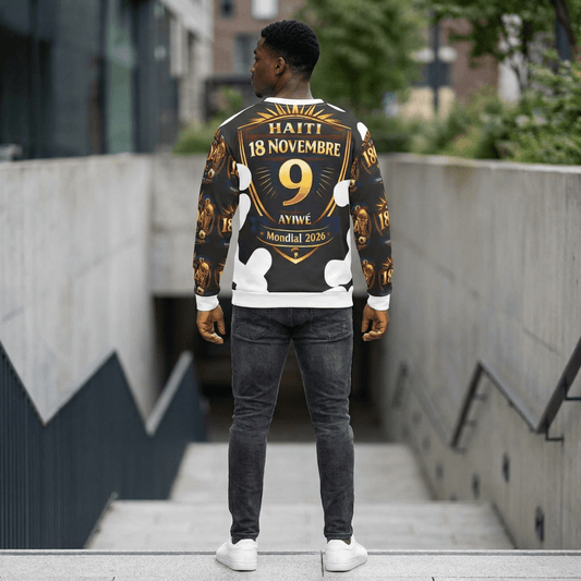 Ayiti18WC - 09Champion Unisex Sweatshirt (AOP) by AyiWe F&S - AyiWé Fashion & Style