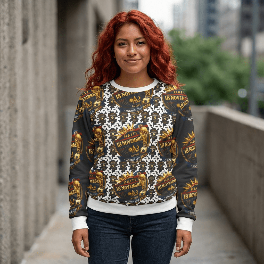 Ayiti18WC - 09Champion Unisex Sweatshirt (AOP) by AyiWe F&S - AyiWé Fashion & Style