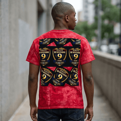 Ayiti18WC - Victoire WC 2026 Tie - Dye Tee, Crystal by AyiWe F&S by Ayiwe F&S - AyiWé Fashion & Style