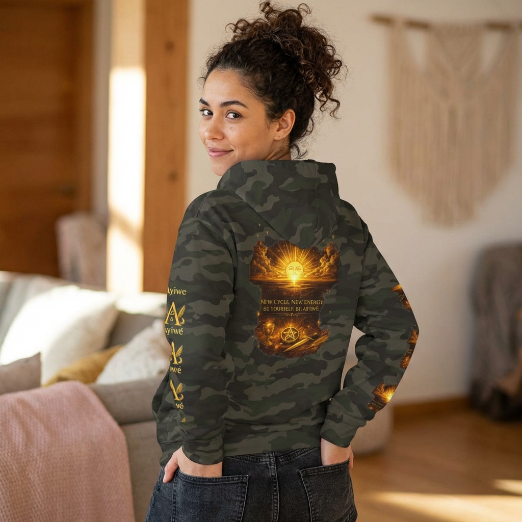 OneSun-Unisex Heavyweight Hooded Sweatshirt. Powered by AyiWe F&S