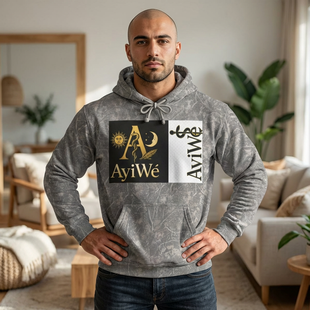 Daywood03-Ayi Unisex Heavyweight Hooded Sweatshirt. Powered by AyiWe F&S