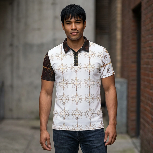 TheKafou-Ayi04 Unisex Polo Shirt (AOP). Powered by AyiWe FS.