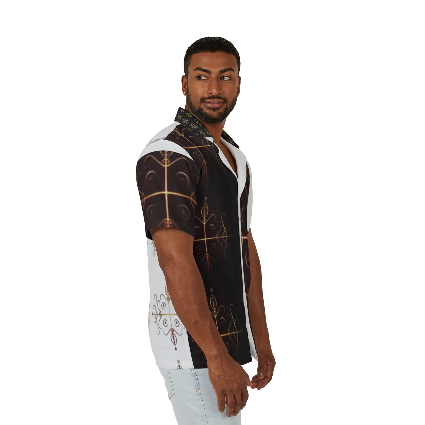 The04Kafou-Ayi Men's Hawaiian Camp Shirt (AOP). Powered by AyiWe FS