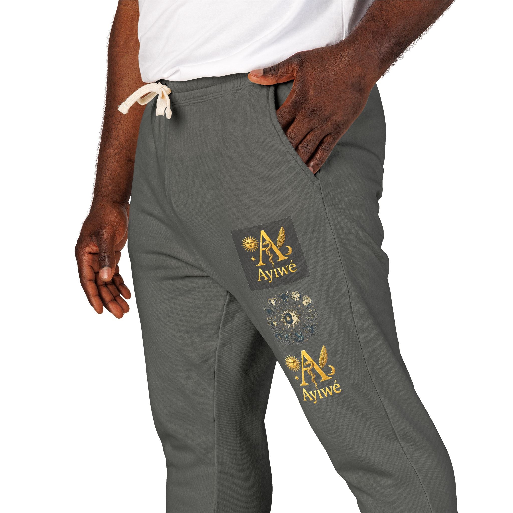 Fresh3-AyiWé Unisex Garment-Dyed Fleece Sweatpants