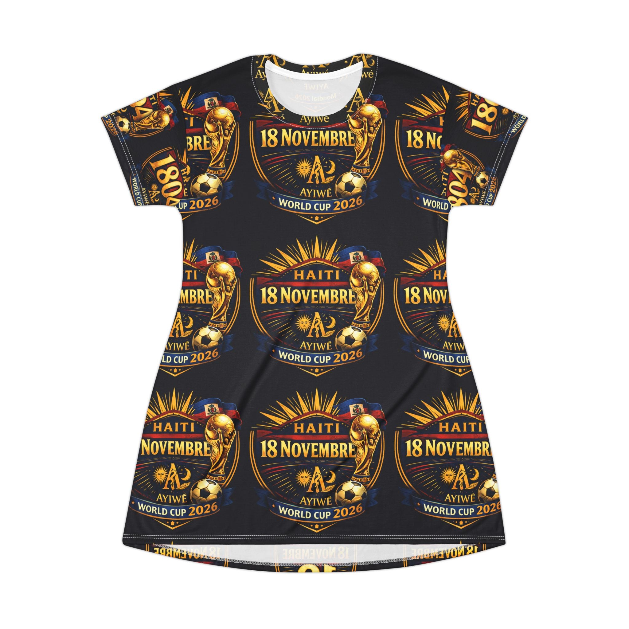 Ht - Marabou - WC2026 T-Shirt Dress (AOP) by AyiWe F&S - AyiWé Fashion & Style