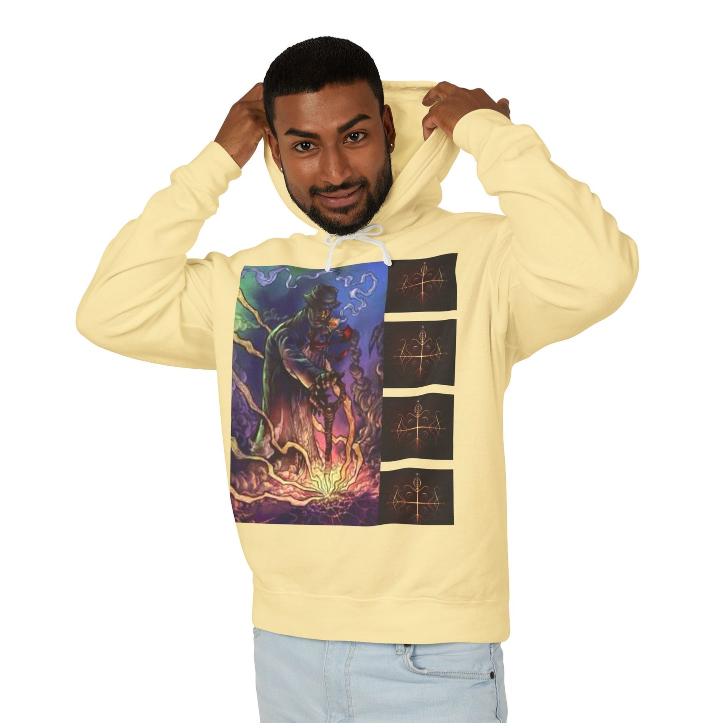 Ayi06 Unisex Lightweight Hooded Sweatshirt. Powered by AyiWe FS
