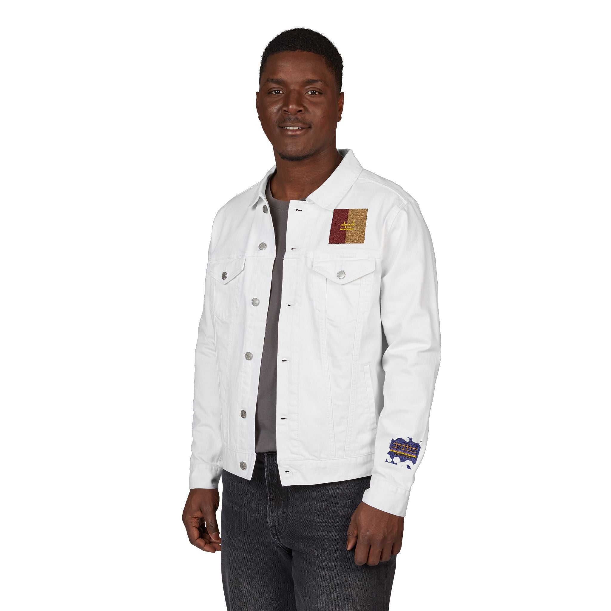 Fibonacci-AyiWeF Unisex Denim Jacket (Embroidery)
