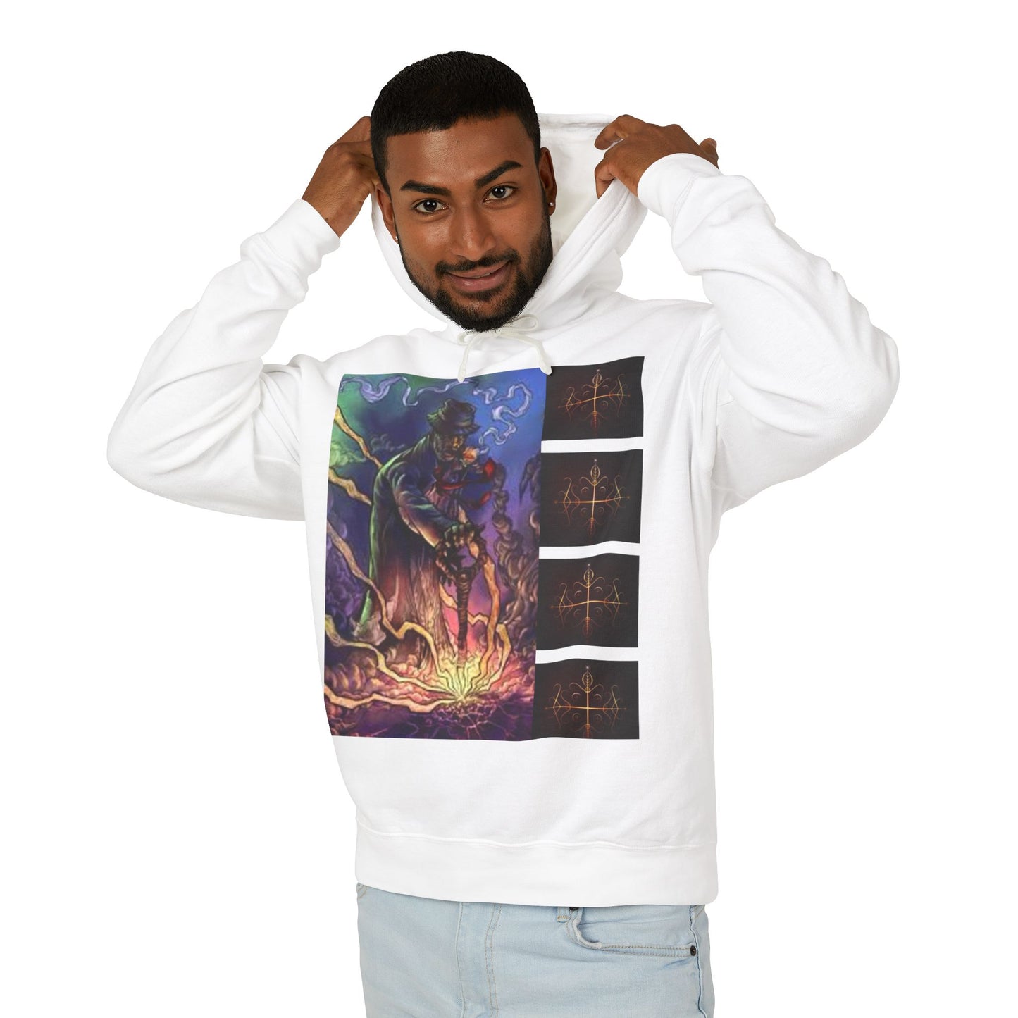 Ayi06 Unisex Lightweight Hooded Sweatshirt. Powered by AyiWe FS