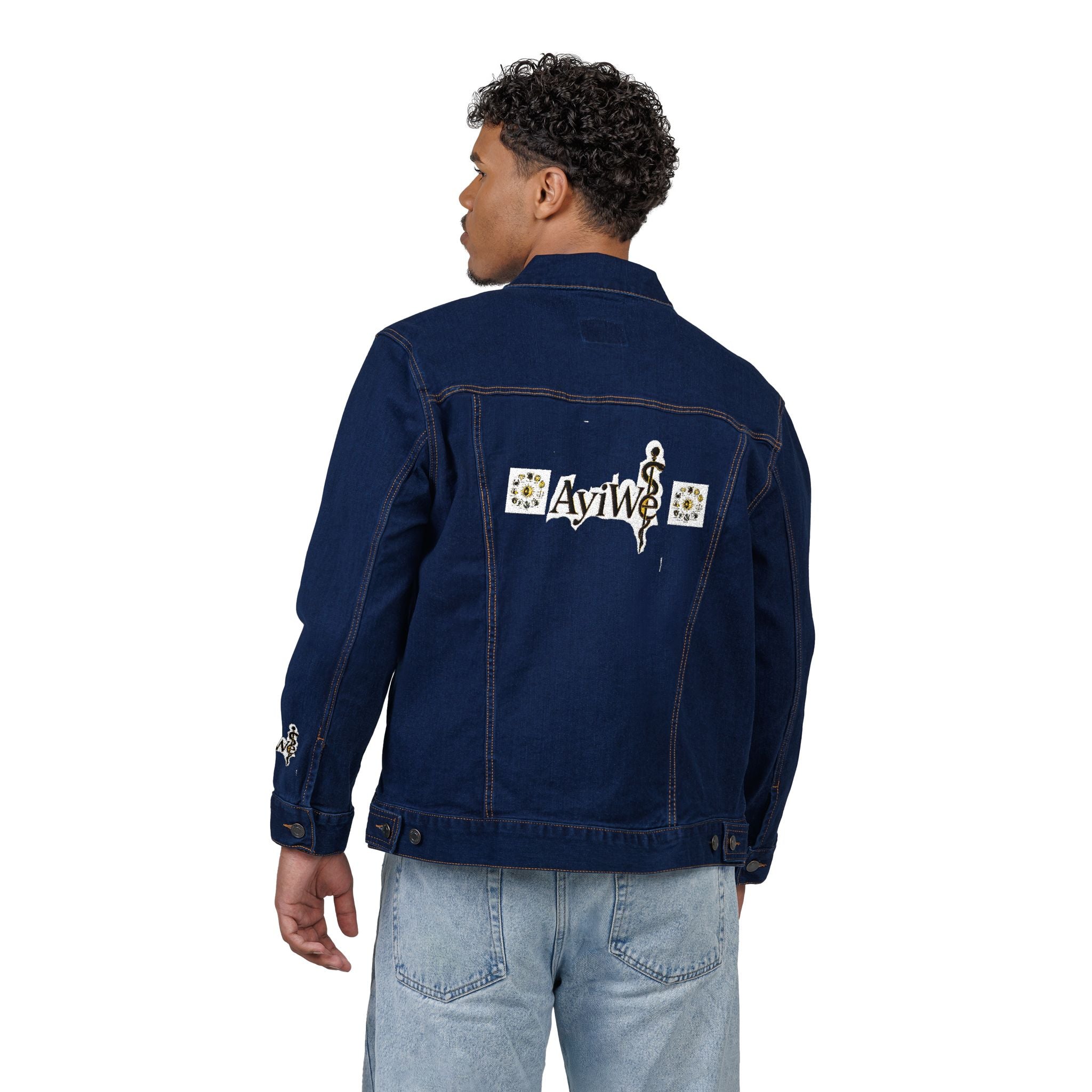 1AyiWé-Day&Night12 Unisex Denim Jacket (Embroidery)