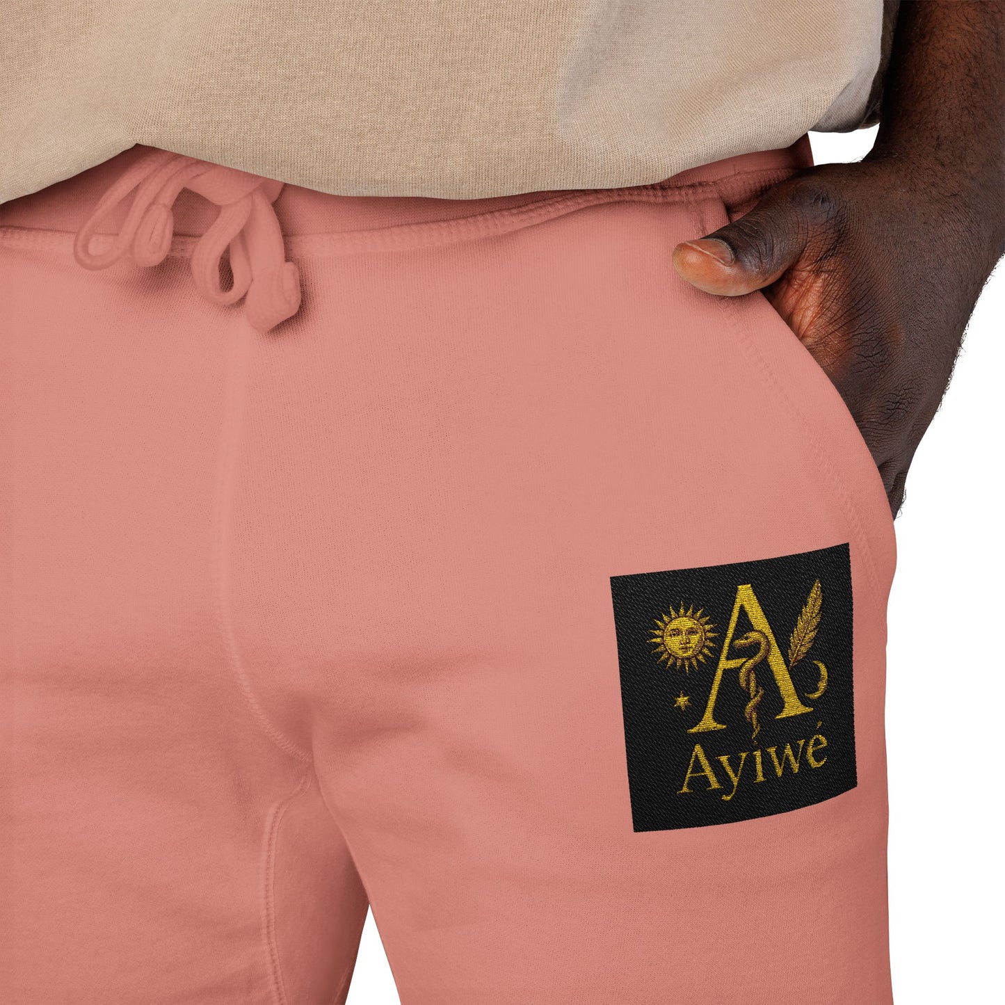 B - One AyiWé Unisex Fleece Sweatpants (Embroidery) - AyiWé Fashion & Style