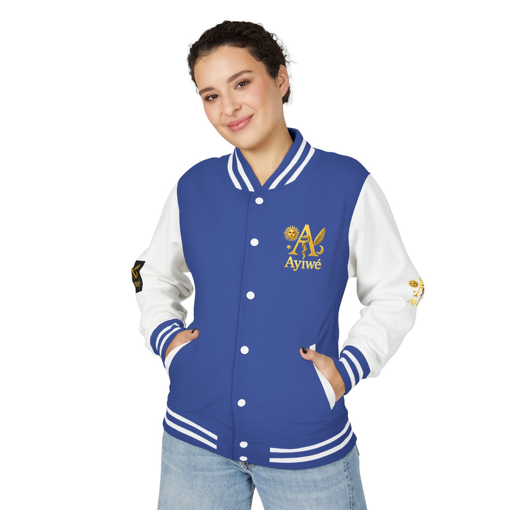 1-A High DegreAyiWé Unisex Heavyweight Letterman Jacket