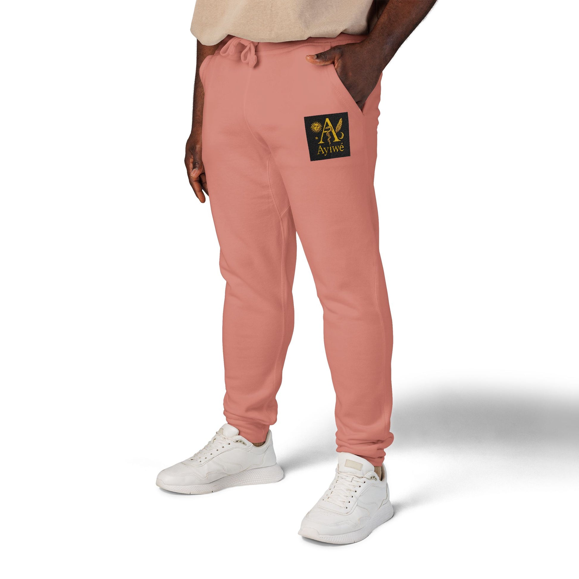 B - One AyiWé Unisex Fleece Sweatpants (Embroidery) - AyiWé Fashion & Style