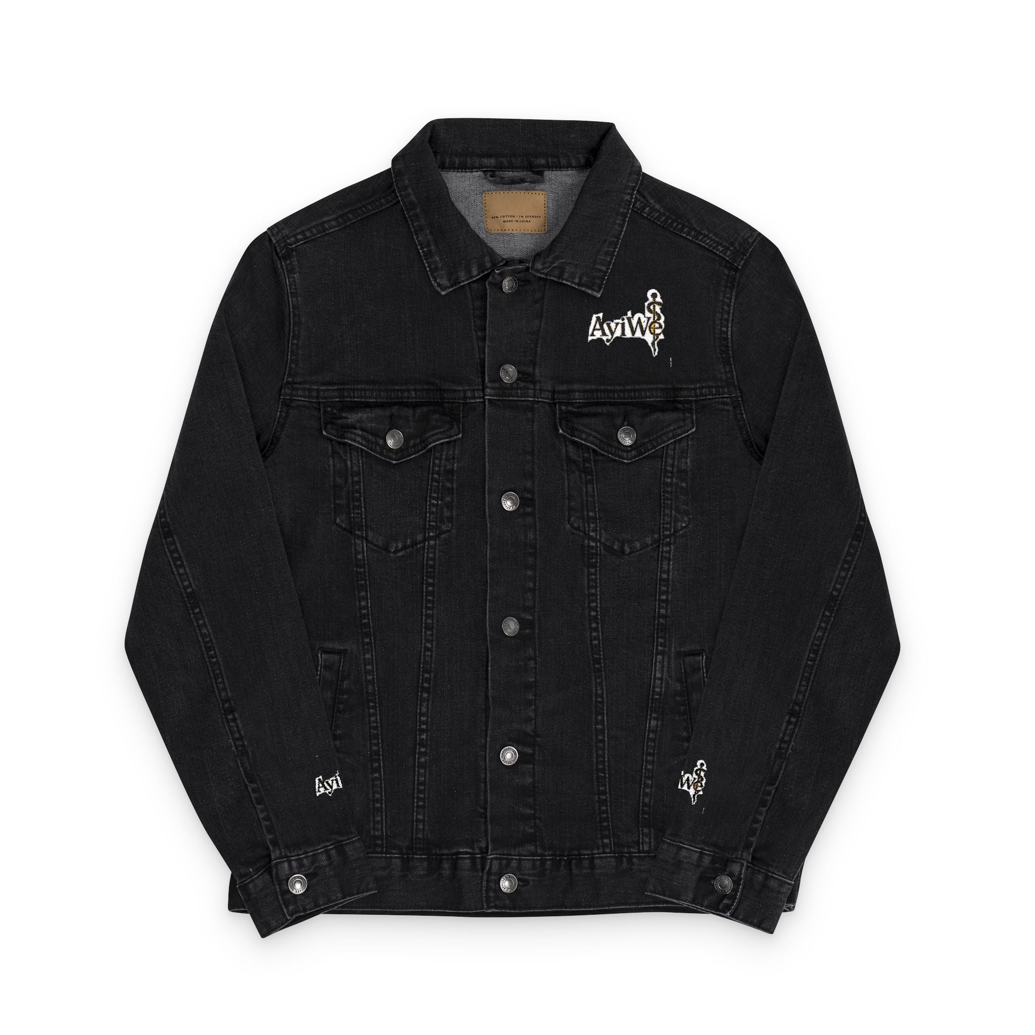 1AyiWé-Day&Night12 Unisex Denim Jacket (Embroidery)