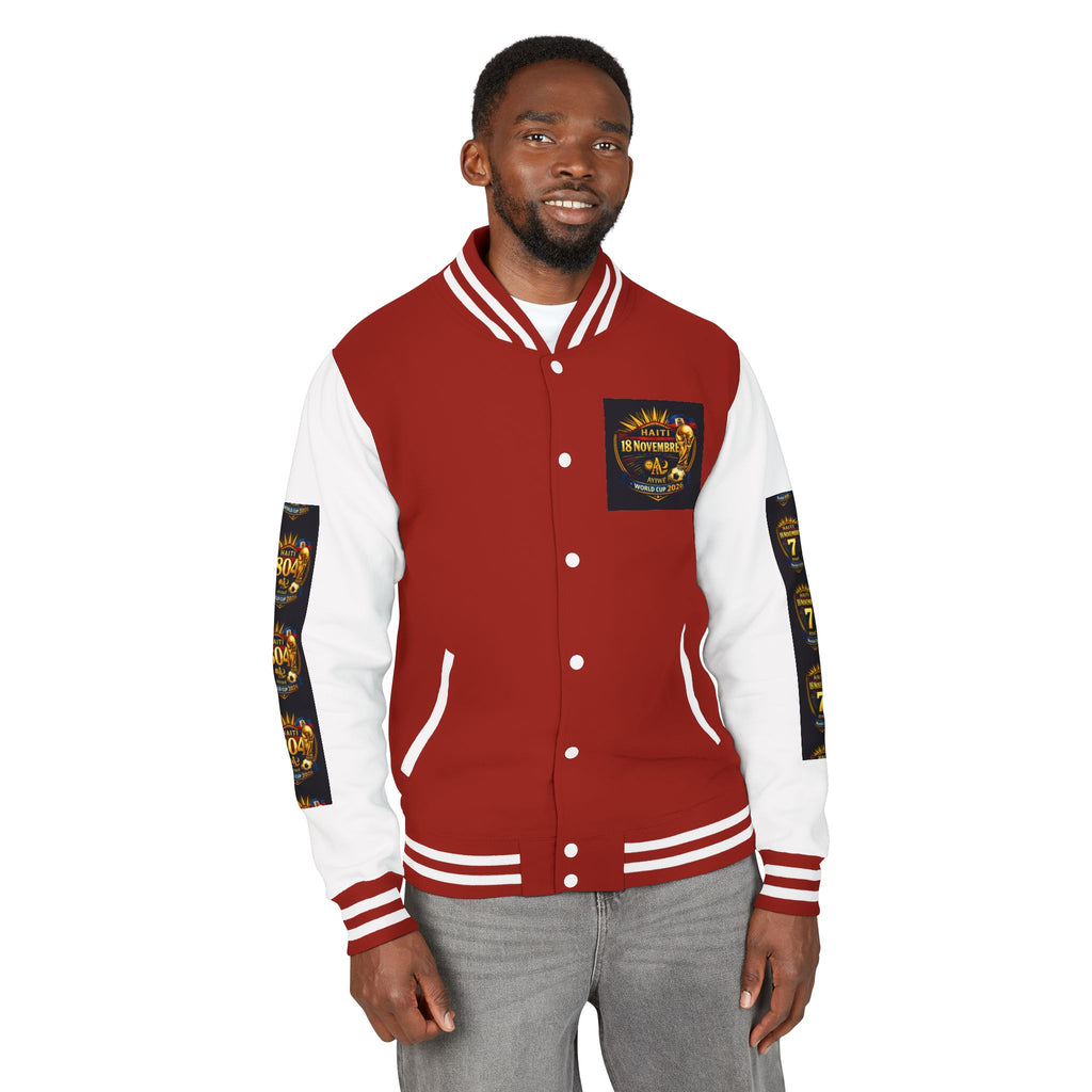 Haiti - Mondial2026 Unisex Heavyweight Letterman Jacket by AyiWe F&S - AyiWé Fashion & Style