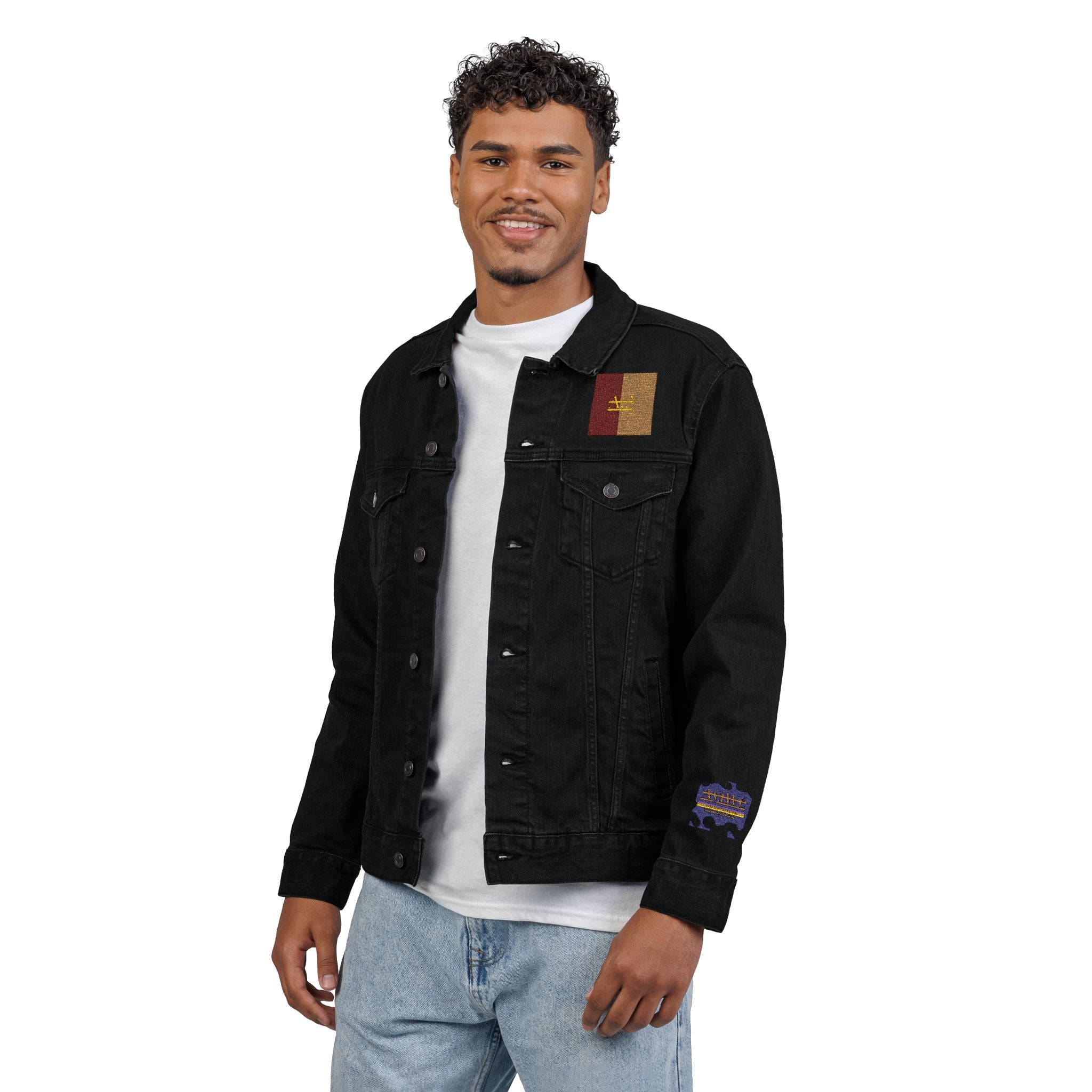 Fibonacci-AyiWeF Unisex Denim Jacket (Embroidery)