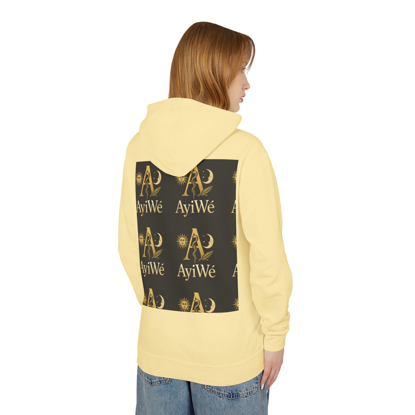 Ayi06 Unisex Lightweight Hooded Sweatshirt. Powered by AyiWe FS
