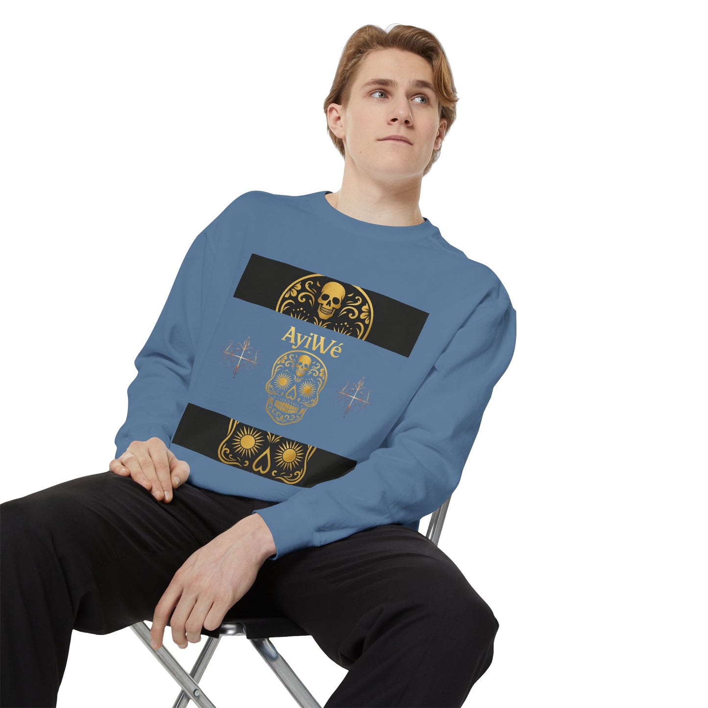 4K-Ayi Unisex Garment-Dyed Sweatshirt. Powered by AyiWe FS