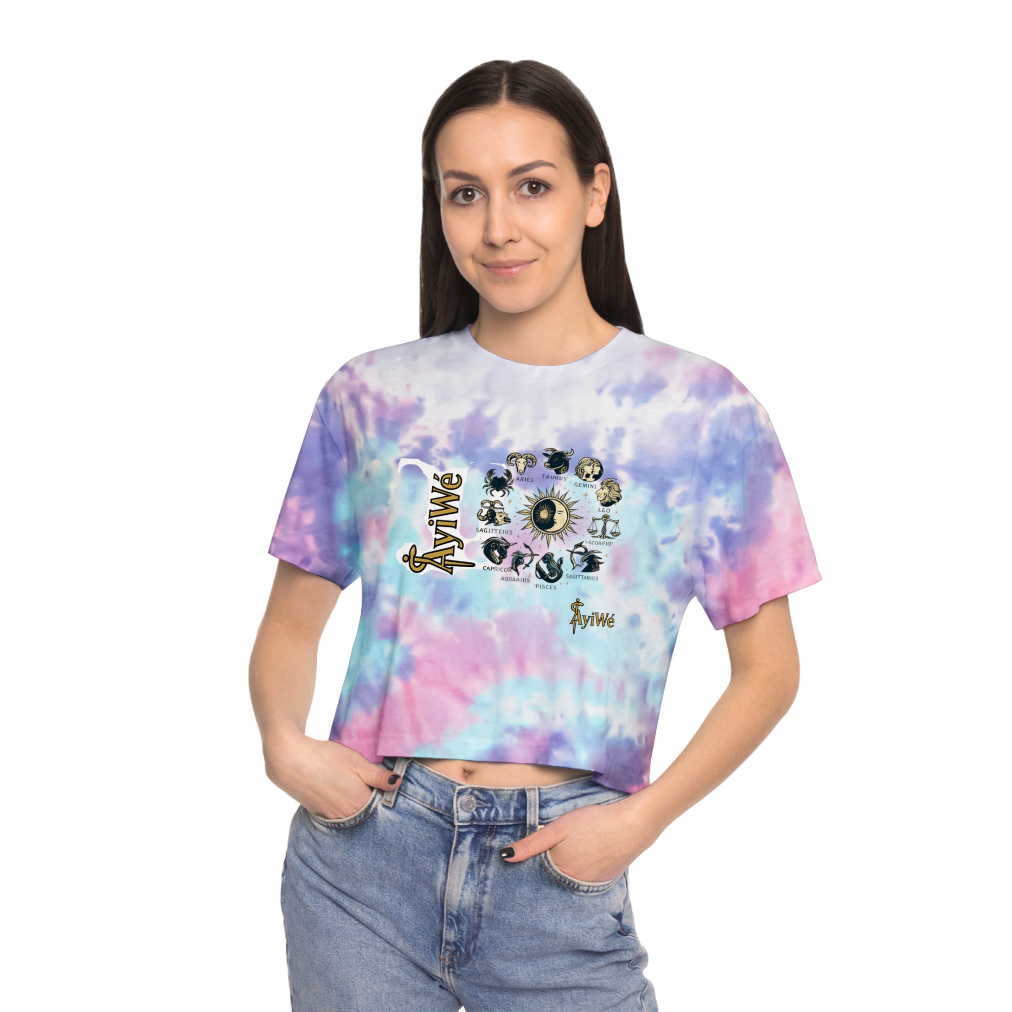 Beliza-Latina AyiWé Women's Tie-Dye Crop Tee