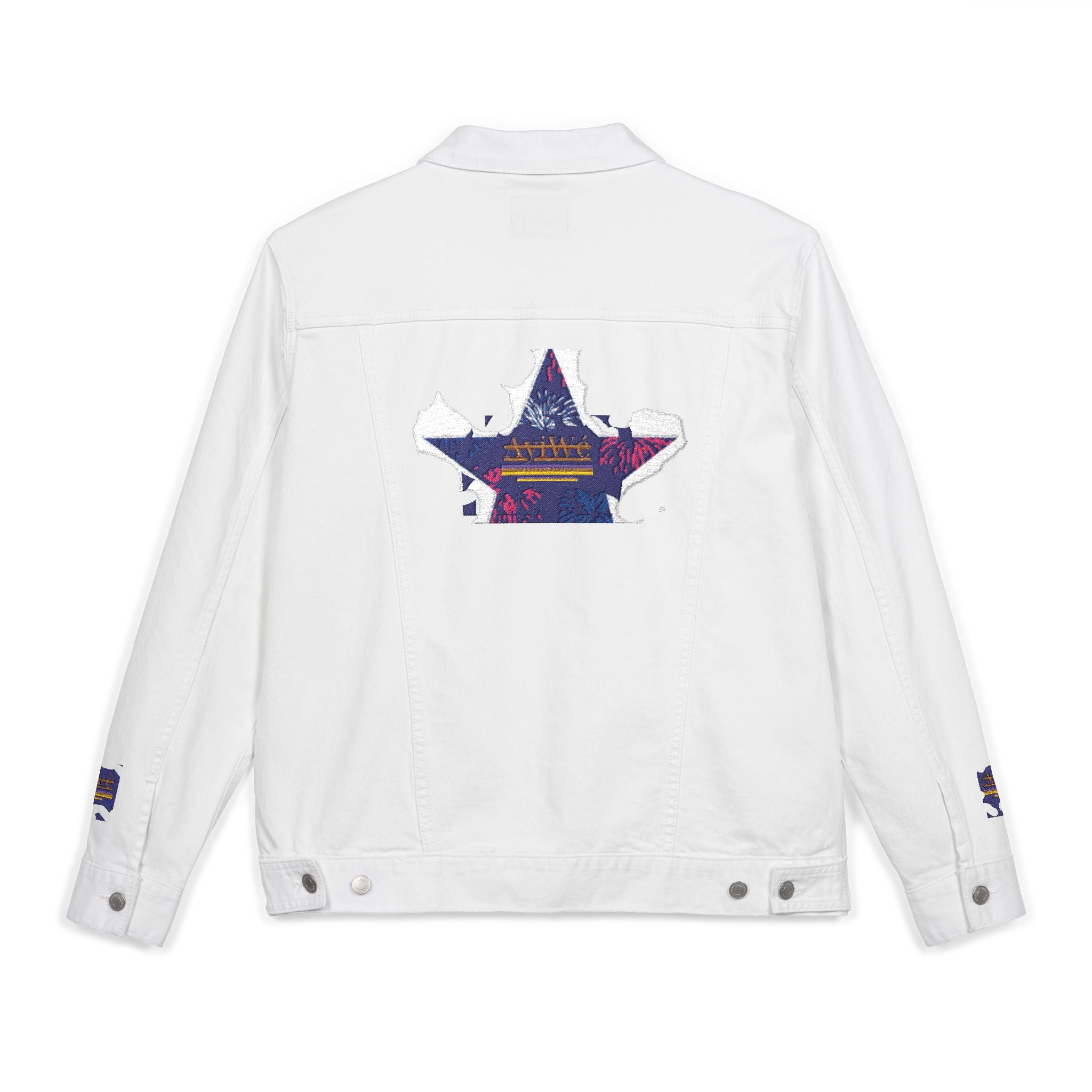 Fibonacci-AyiWeF Unisex Denim Jacket (Embroidery)