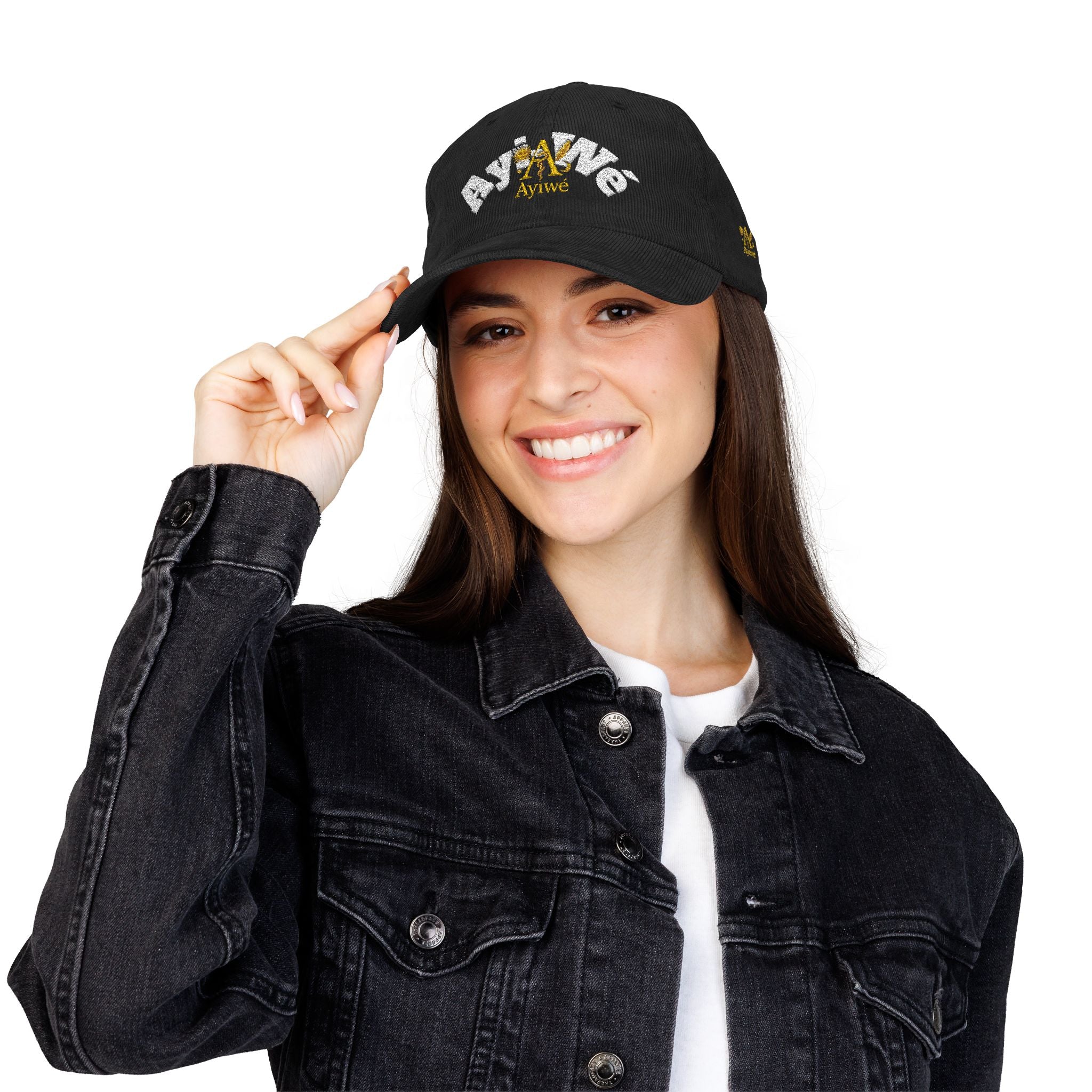 AyiWé Day and Night 1 Vintage Corduroy Cap (Embroidery)