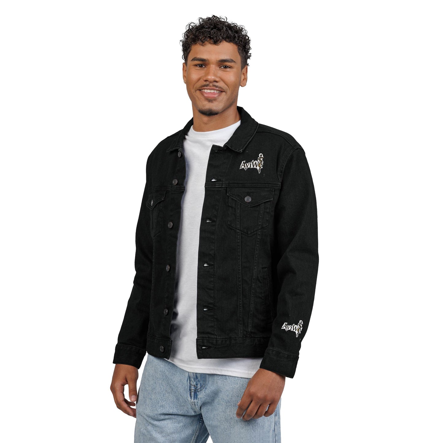 1AyiWé - Day&Night12 Unisex Denim Jacket (Embroidery) - AyiWé Fashion & Style