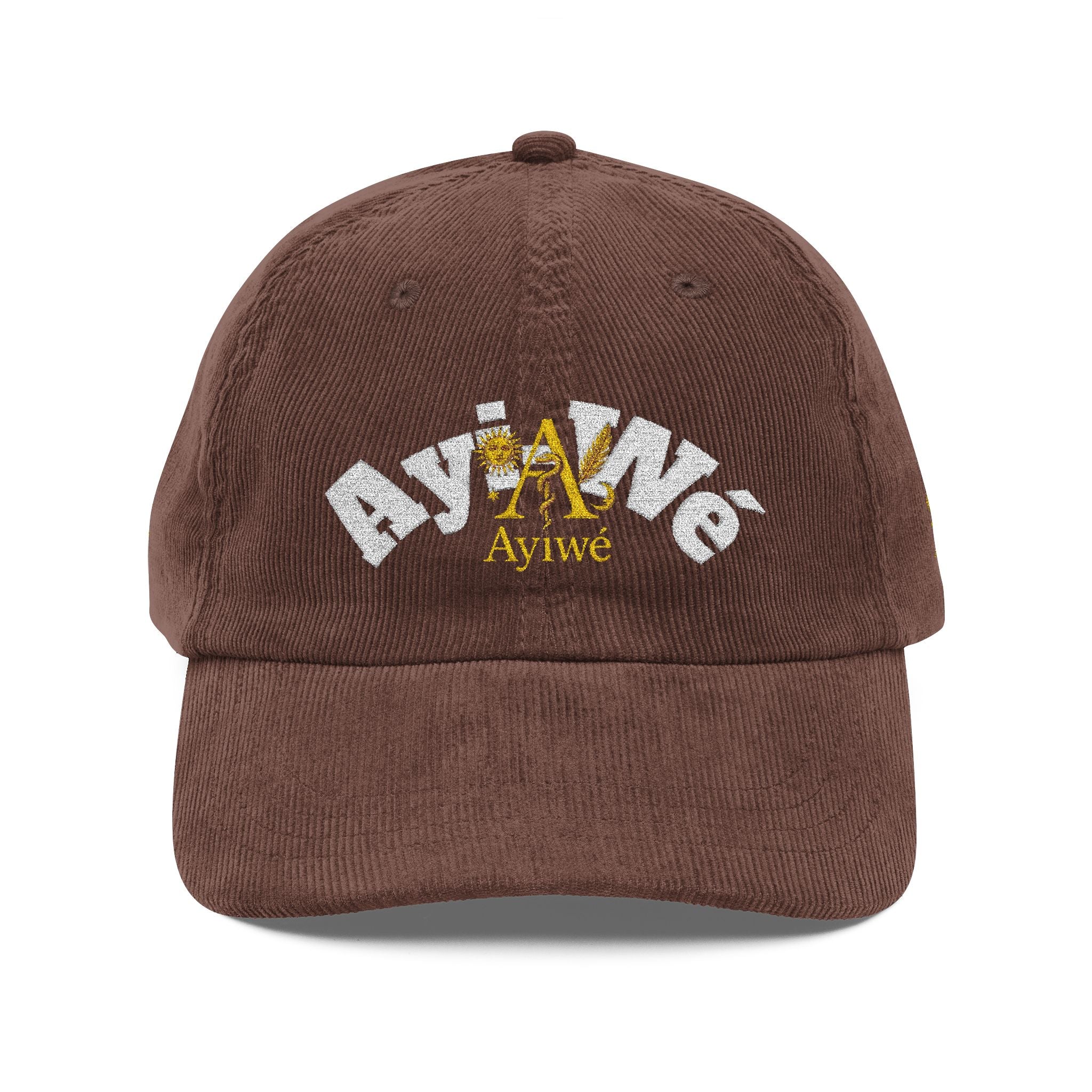 AyiWé Day and Night 1 Vintage Corduroy Cap (Embroidery)