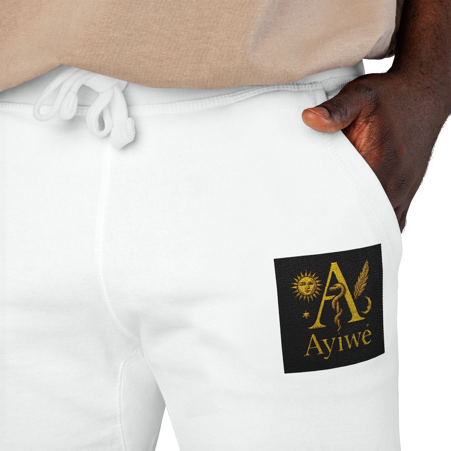 B - One AyiWé Unisex Fleece Sweatpants (Embroidery) - AyiWé Fashion & Style