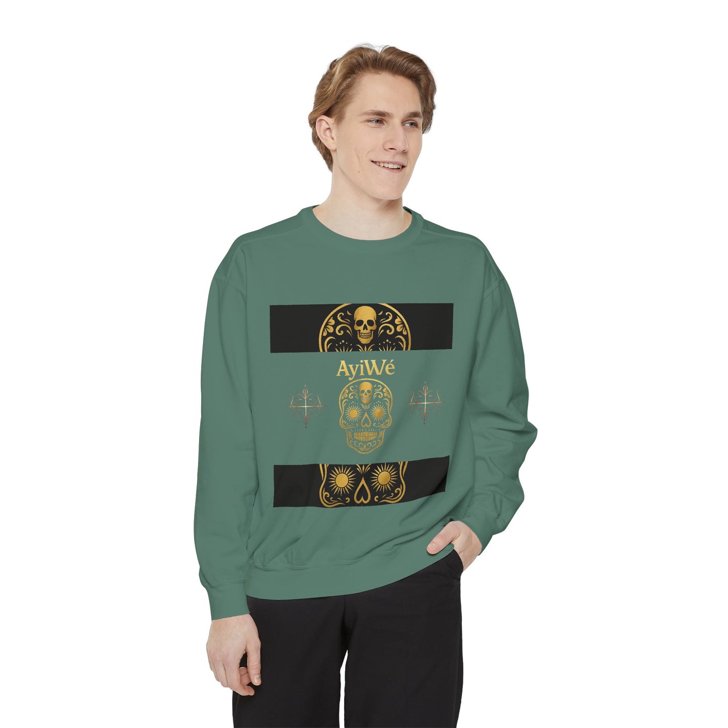 4K-Ayi Unisex Garment-Dyed Sweatshirt. Powered by AyiWe FS