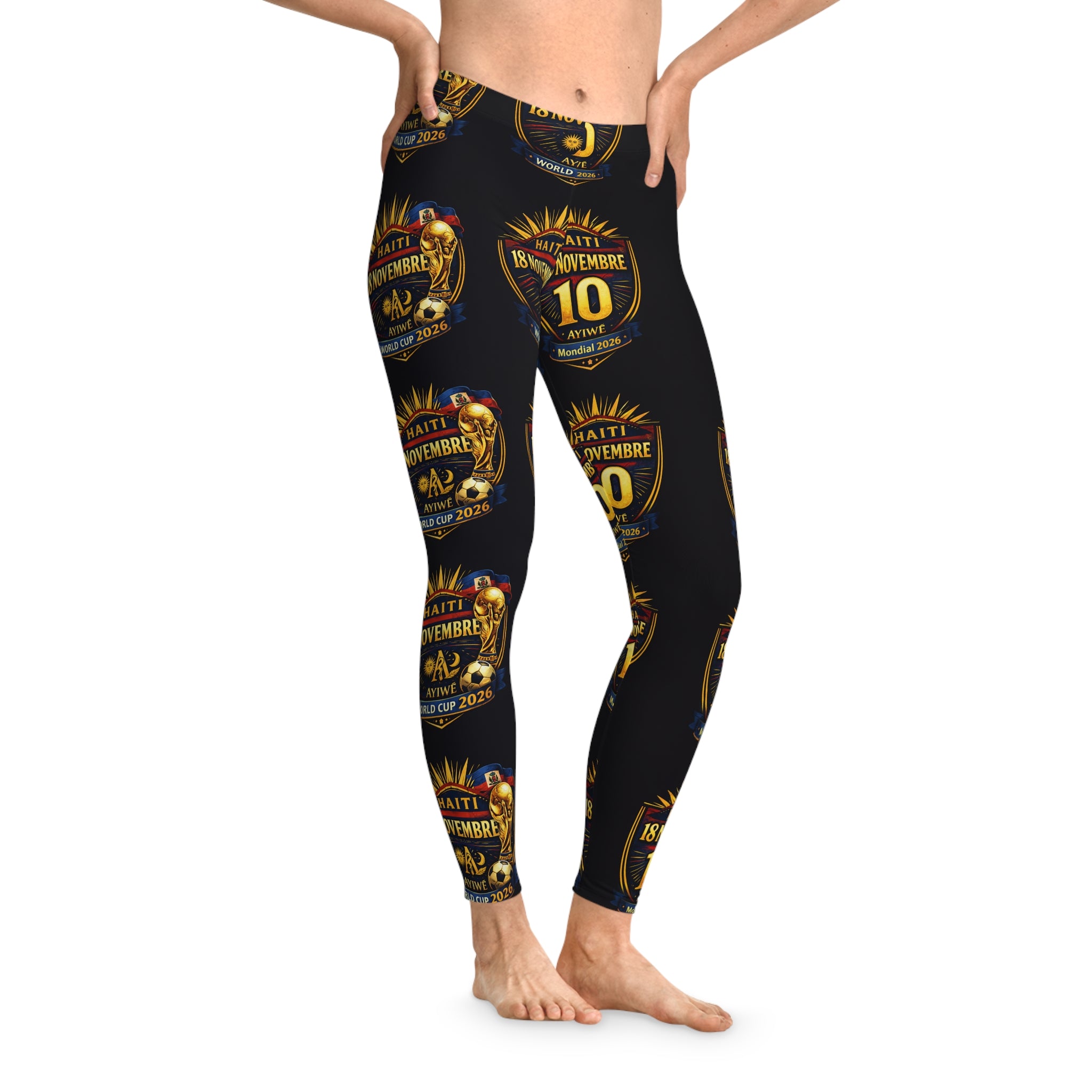 Ayiti1804 - Mondial 2026 Stretchy Leggings (AOP) by AyiWe F&S - AyiWé Fashion & Style
