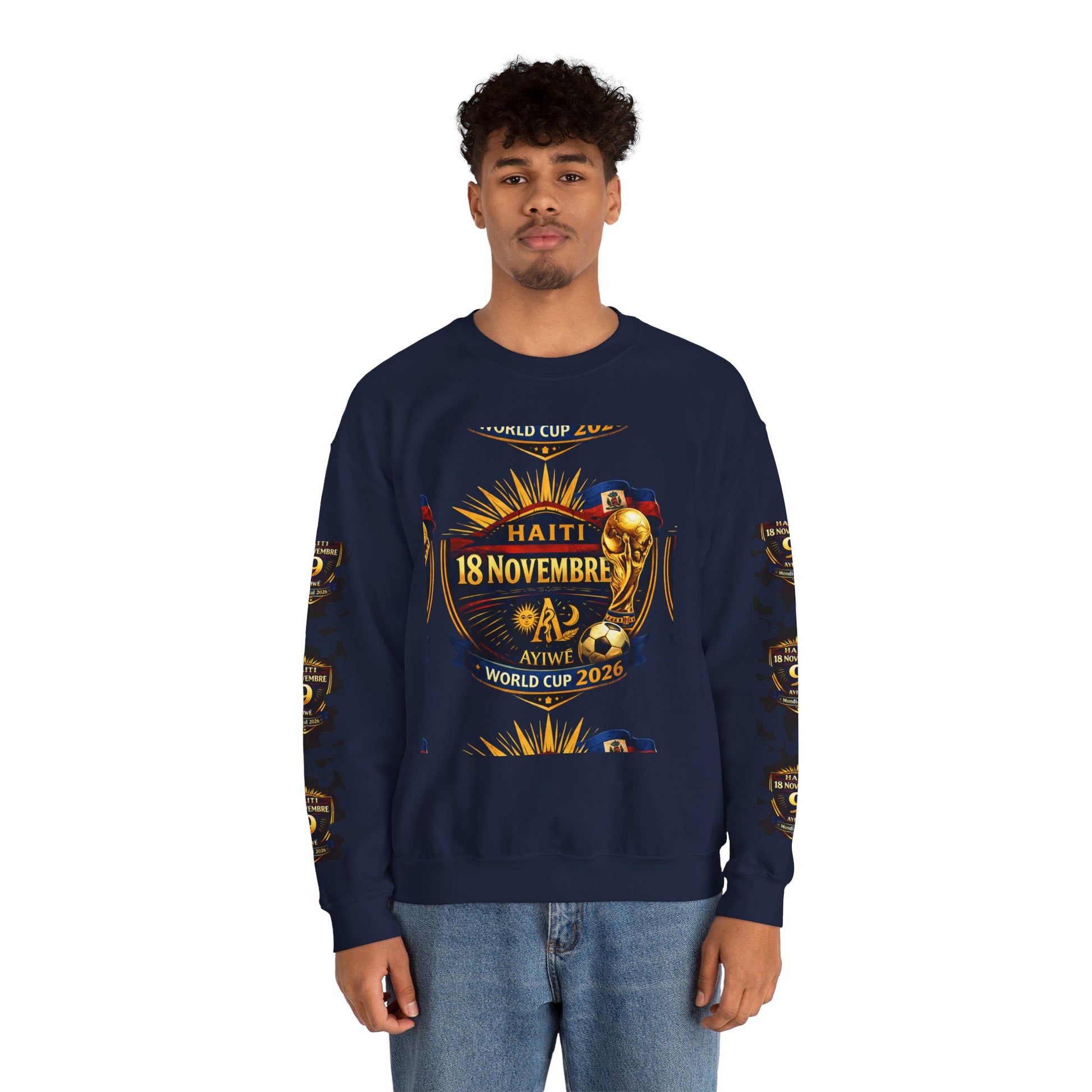Ayiti18WC - Goal1 Unisex Heavy Blend™ Crewneck Sweatshirt by AyiWe F&S - AyiWé Fashion & Style