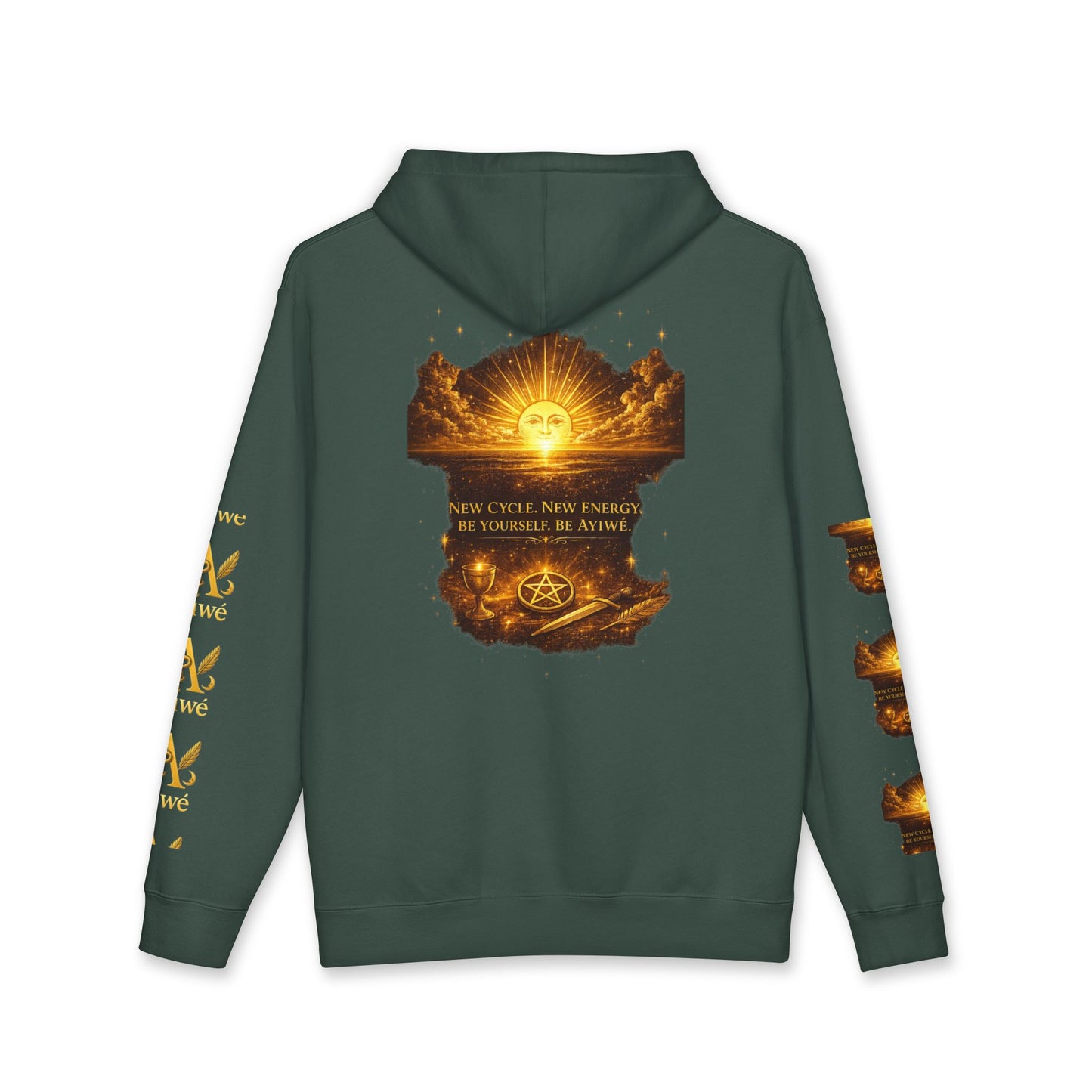 OneSun-Unisex Heavyweight Hooded Sweatshirt. Powered by AyiWe F&S