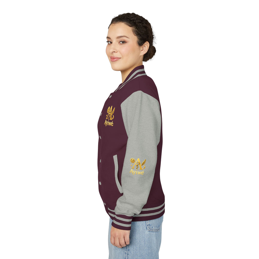 1-A High DegreAyiWé Unisex Heavyweight Letterman Jacket