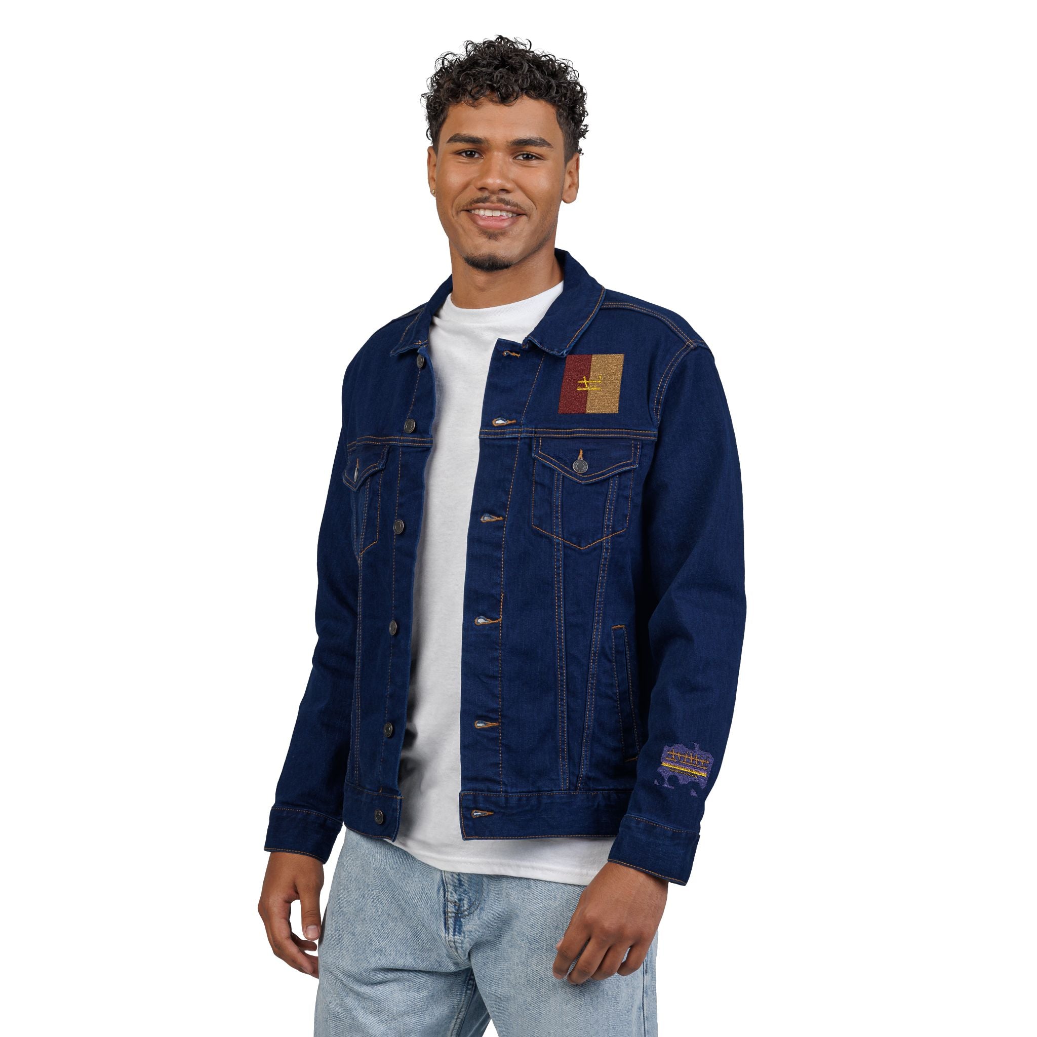 Fibonacci-AyiWeF Unisex Denim Jacket (Embroidery)