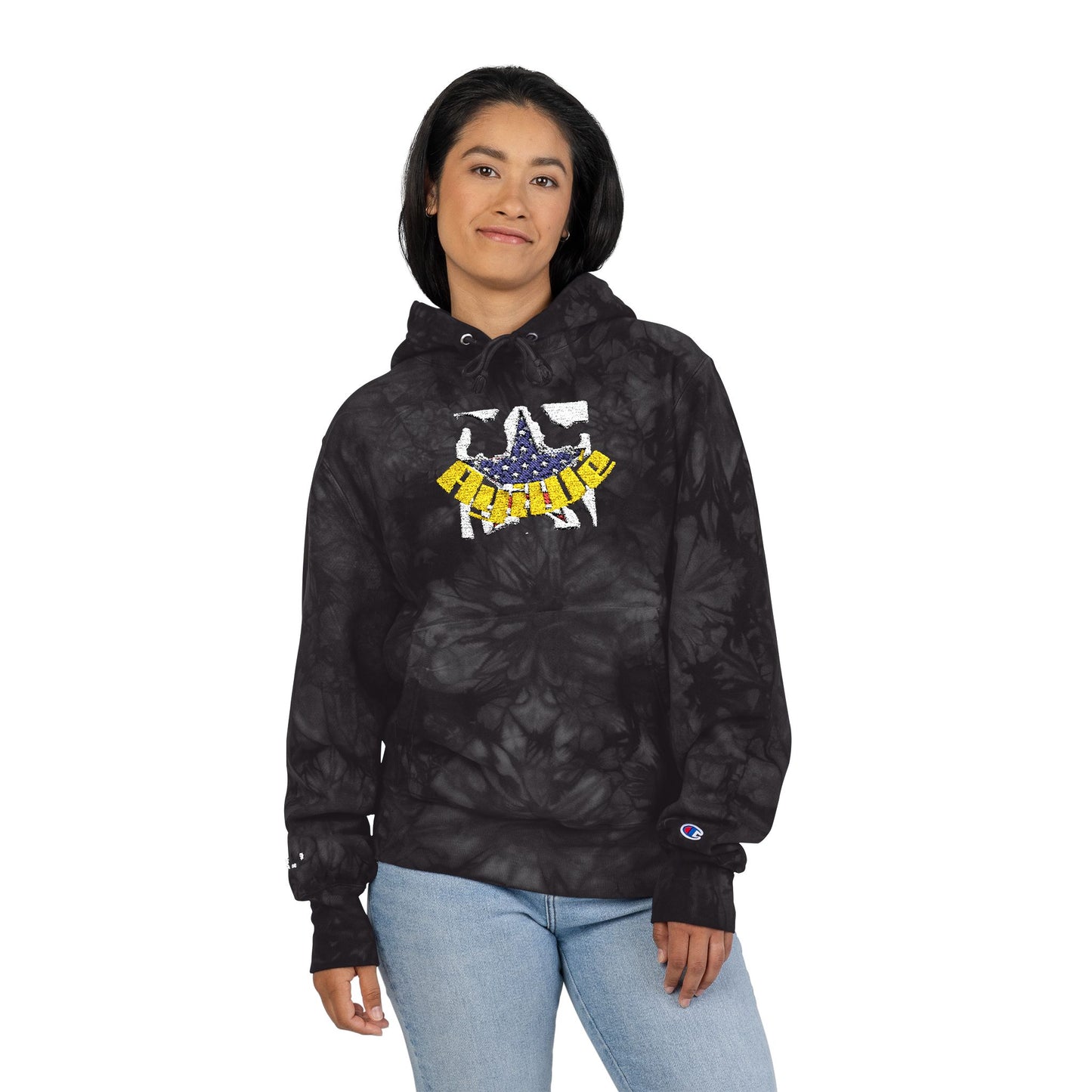 Unisex Champion Tie - Dye Hoodie (Embroidery) - AyiWé Fashion & Style
